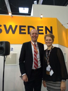 Med Niklas Johnsson från Business Sweden i den svenska paviljongen
